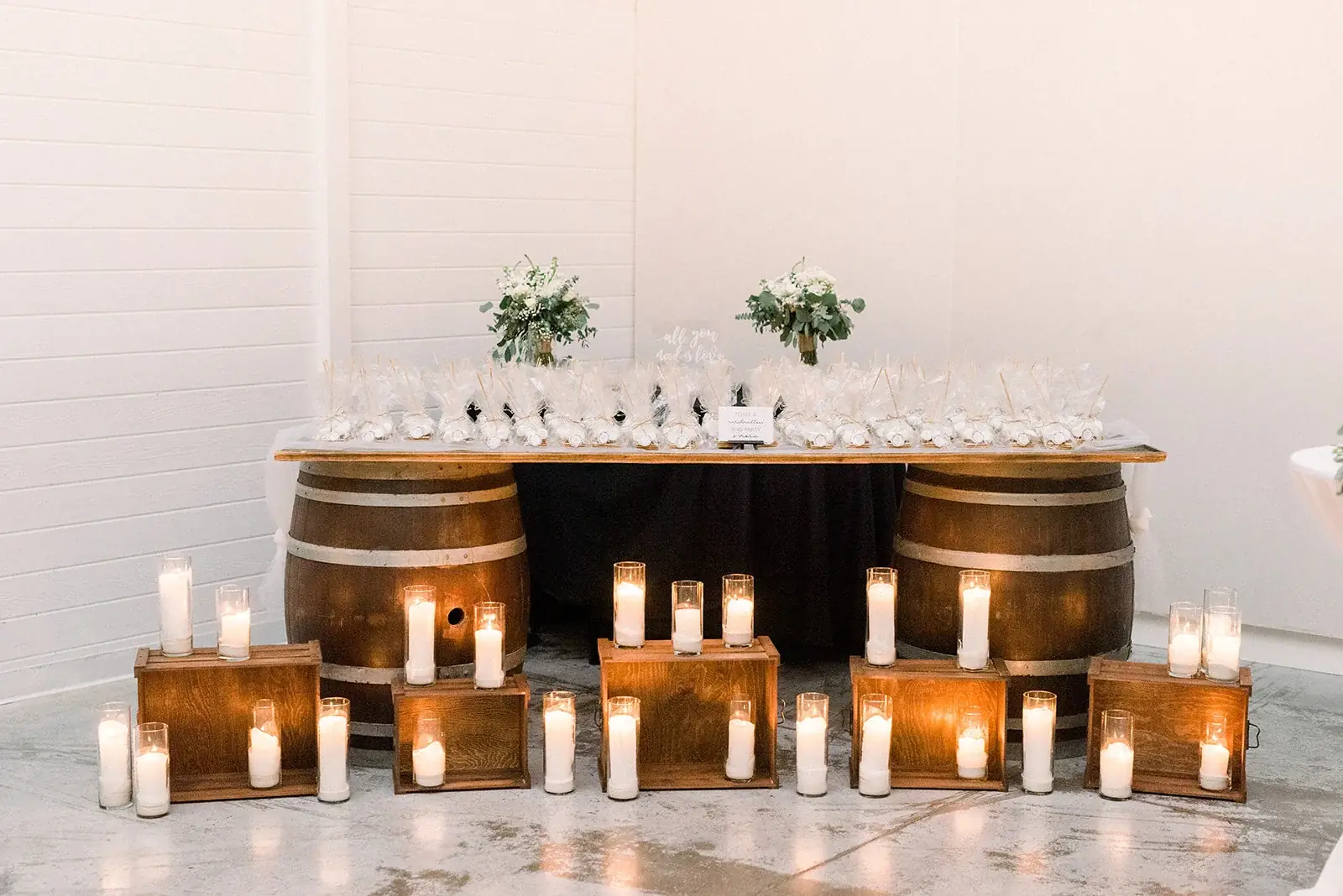 The candlelit barrel bar