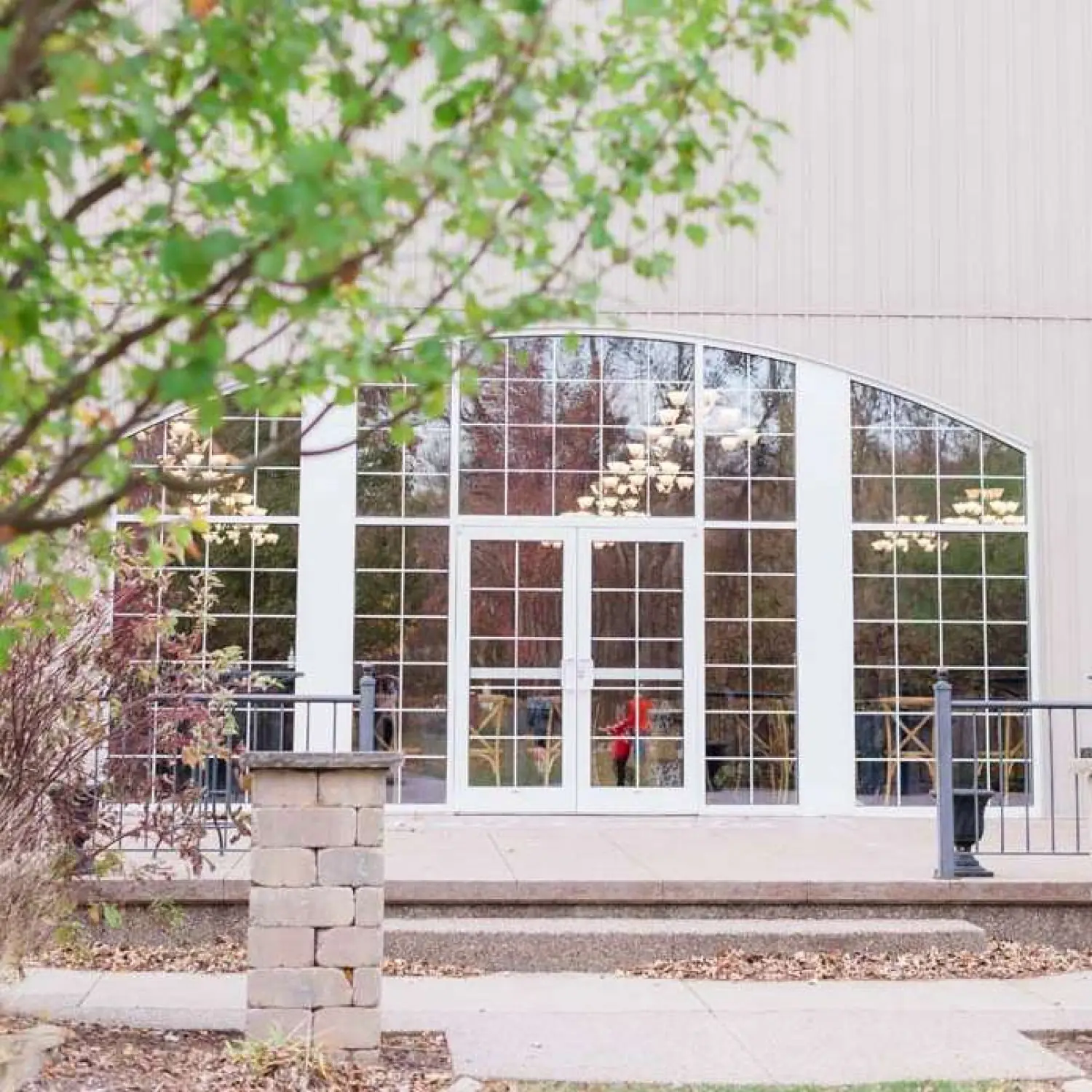 The glass conservatory front