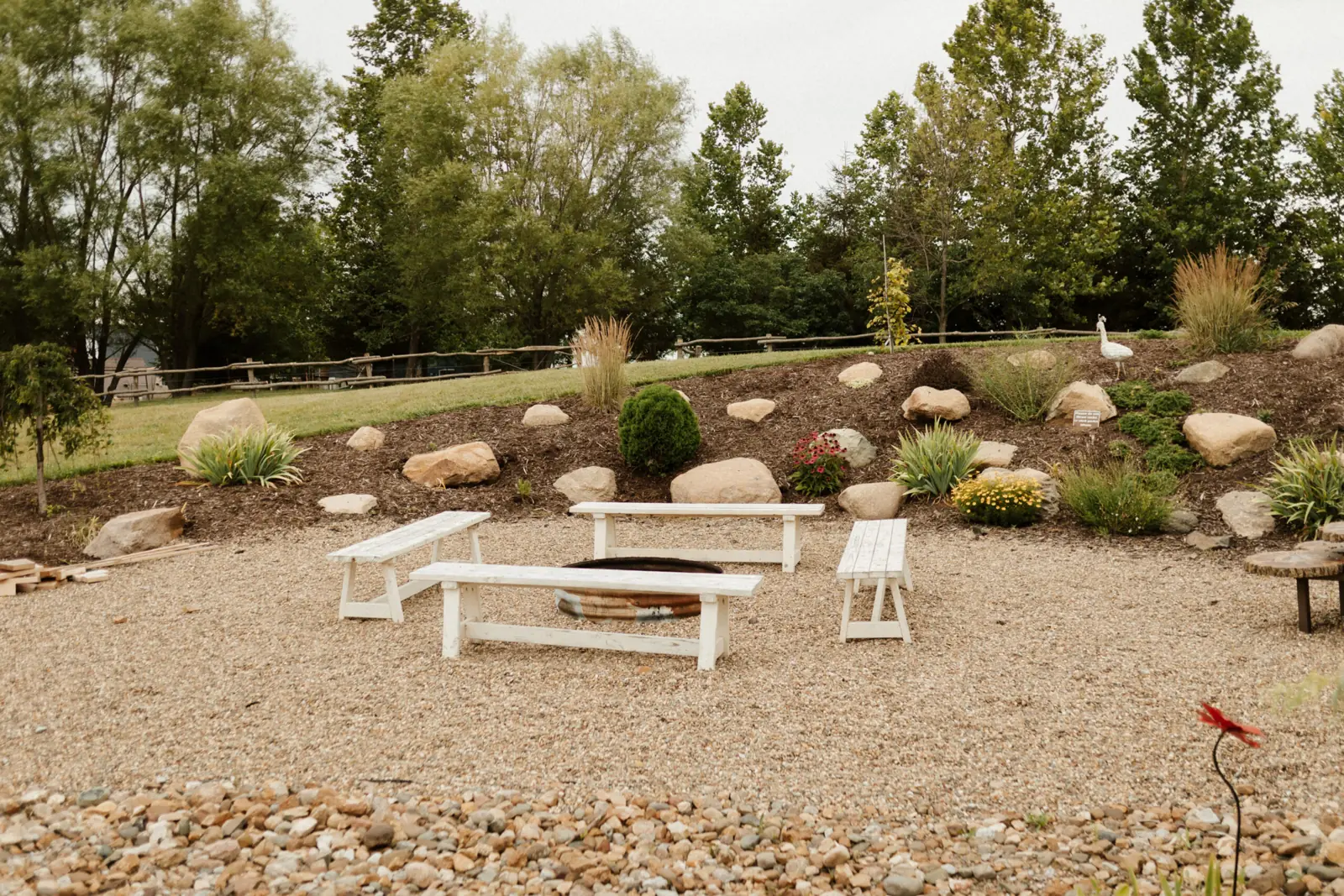 The fire-pit courtyard