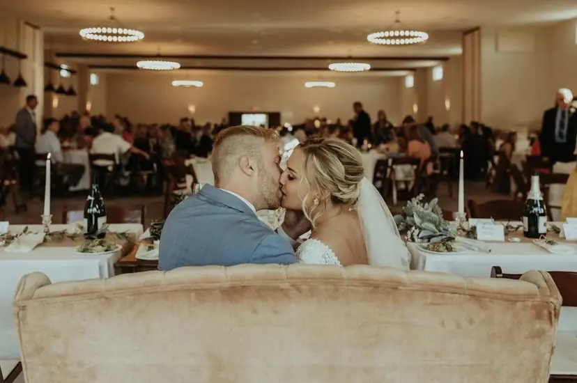 A full reception inside the gathering room