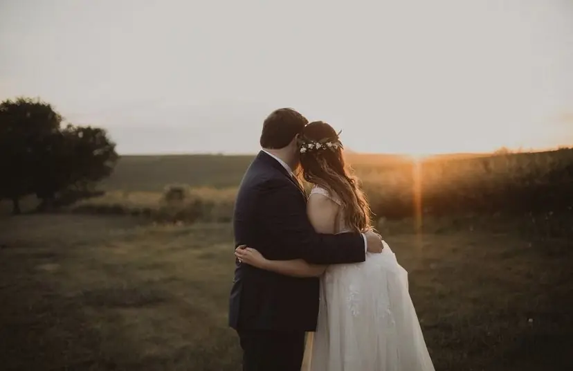 Golden hour on the surrounding farmland