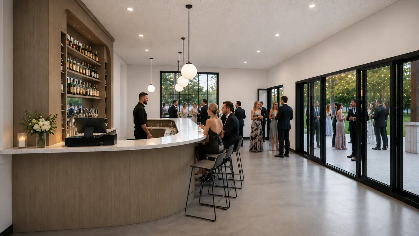 The bar room — rendering