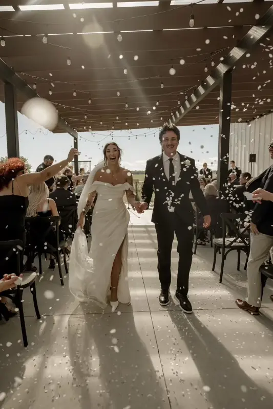 The send-off down the aisle